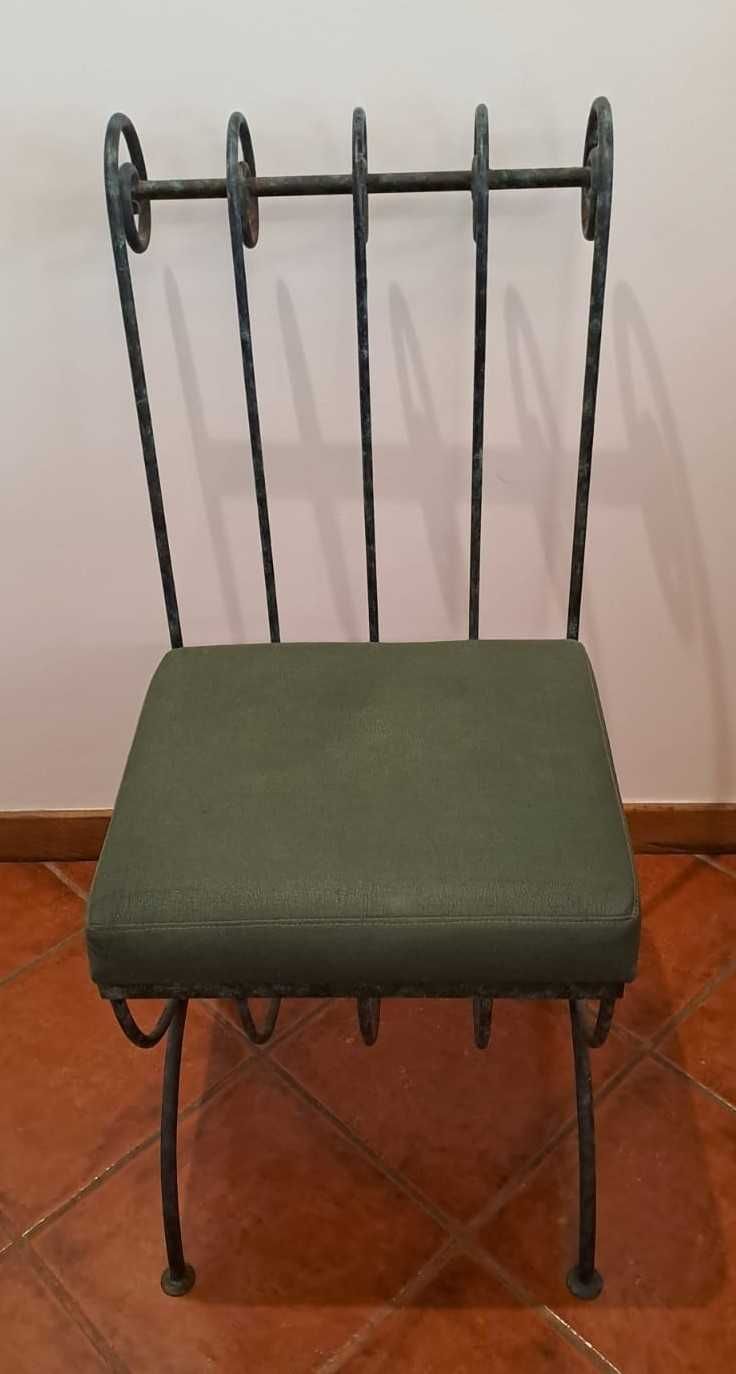 Cadeira vintage ferro forjado (verde)