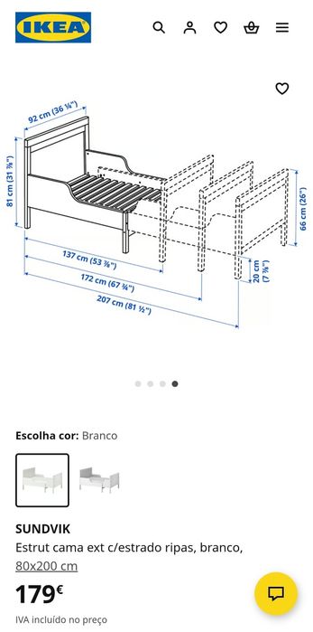 Cama Extensível Ikea Sundvik