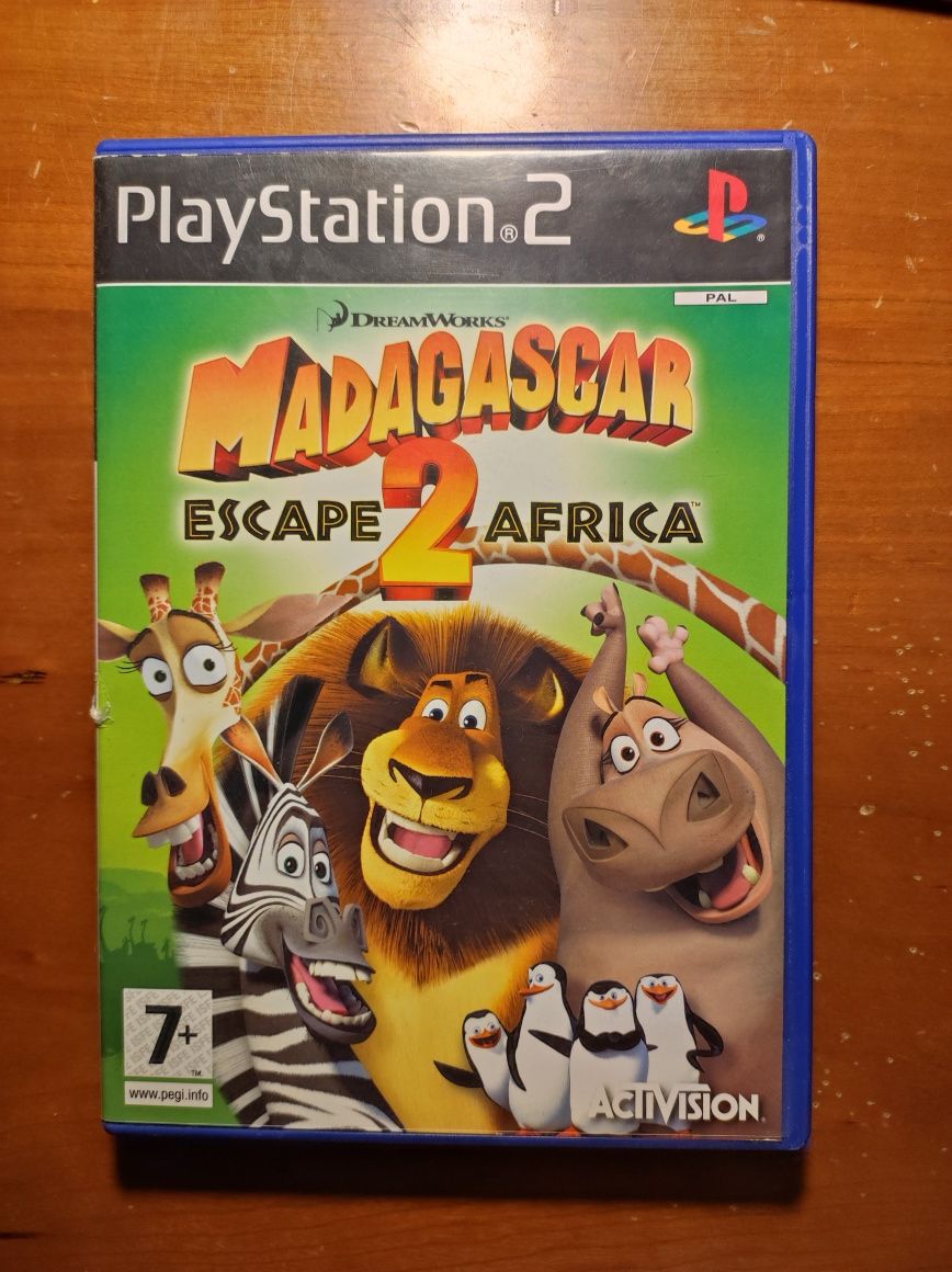 Jogos King Fu Panda e Madagáscar 2 Escape África para PlayStation 2