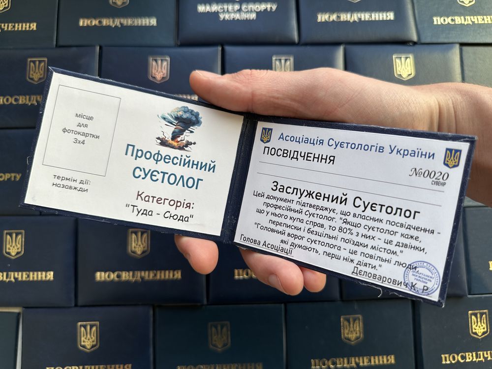 Посвідчення Сувенірне «Професійний Рибак» та ін. Ксіви подарунок