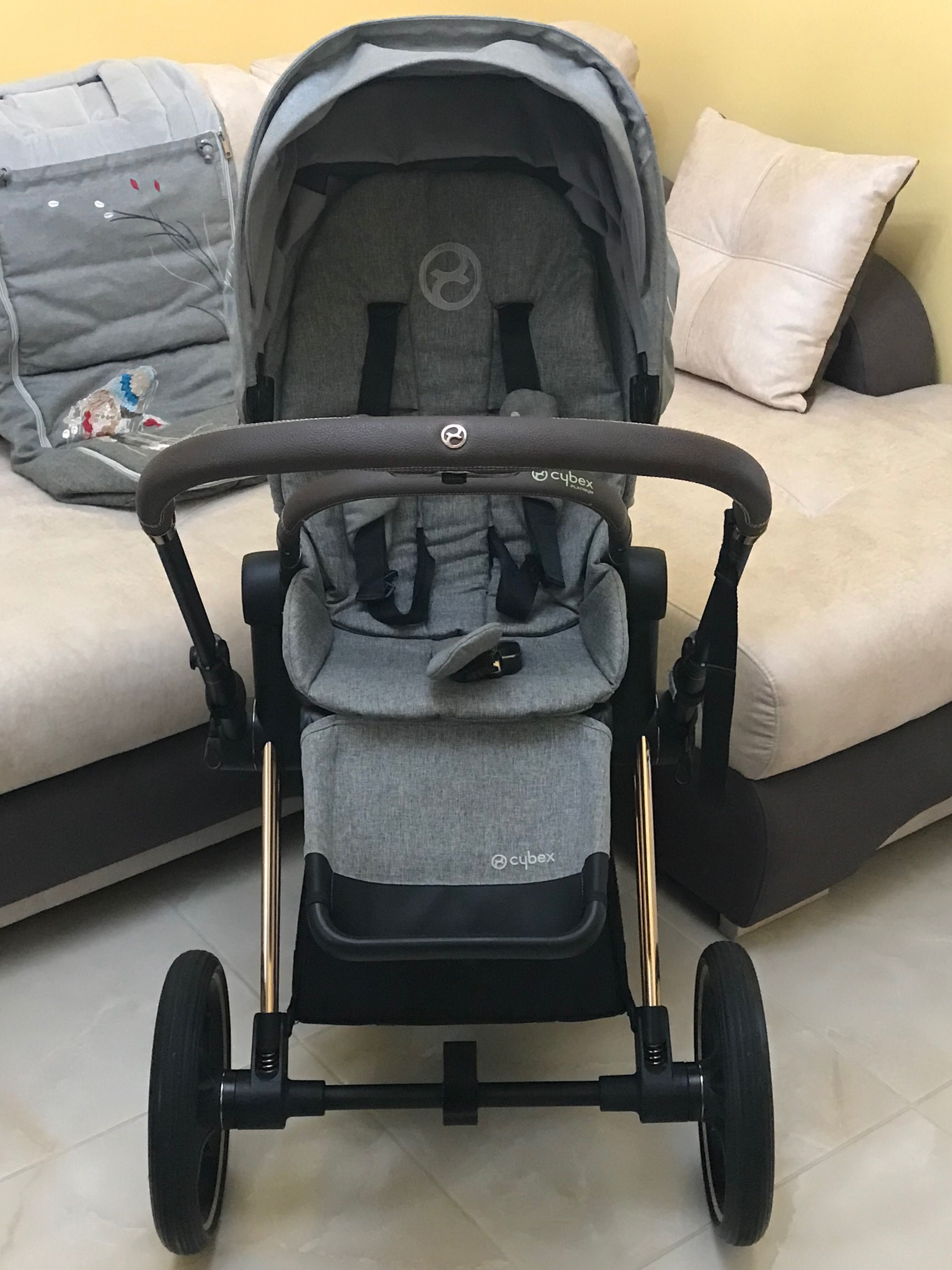 Коляска Cybex Priam 2в1 Simply Flowers beige + Koi на шассі rose gold