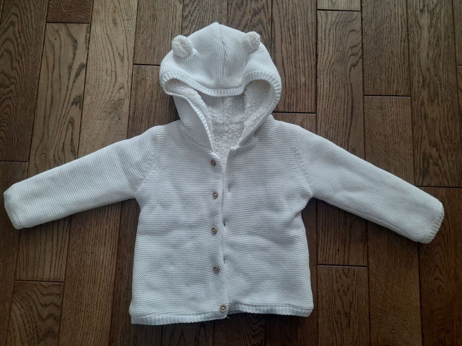 Białą bluza sweterek miś 86