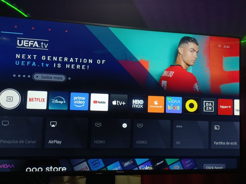 Hisense TV 40" 4K LED c/suporte parede