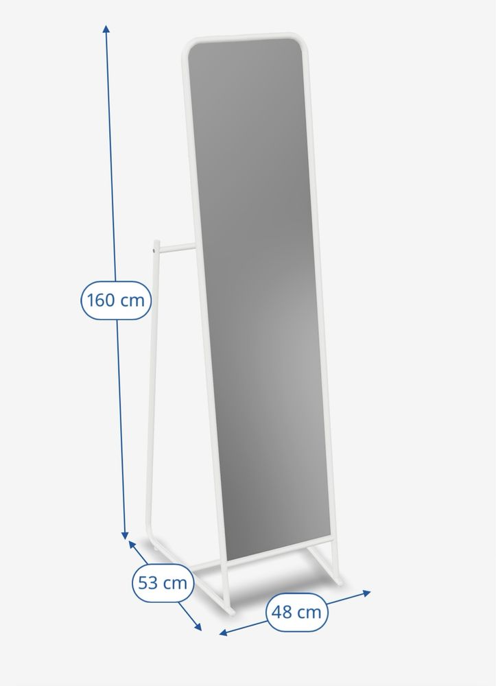 Biale lustro stojace Ikea