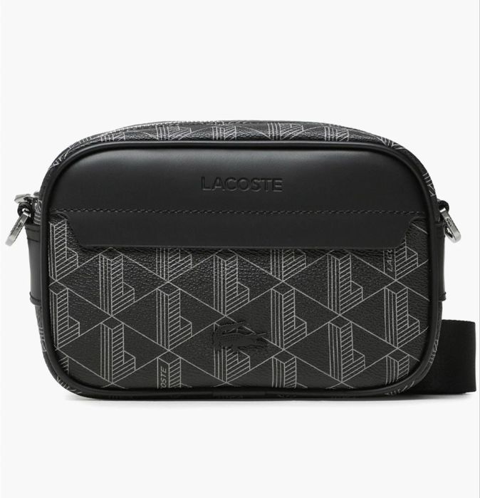 Lacoste сумка чоловіча / чорна / преміум якість