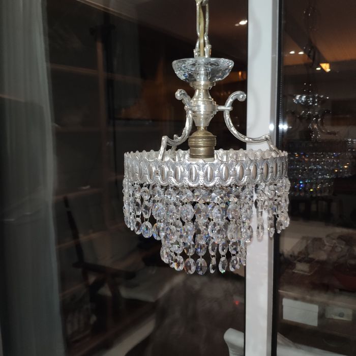 Candeeiro / Lustre de cristal vintage