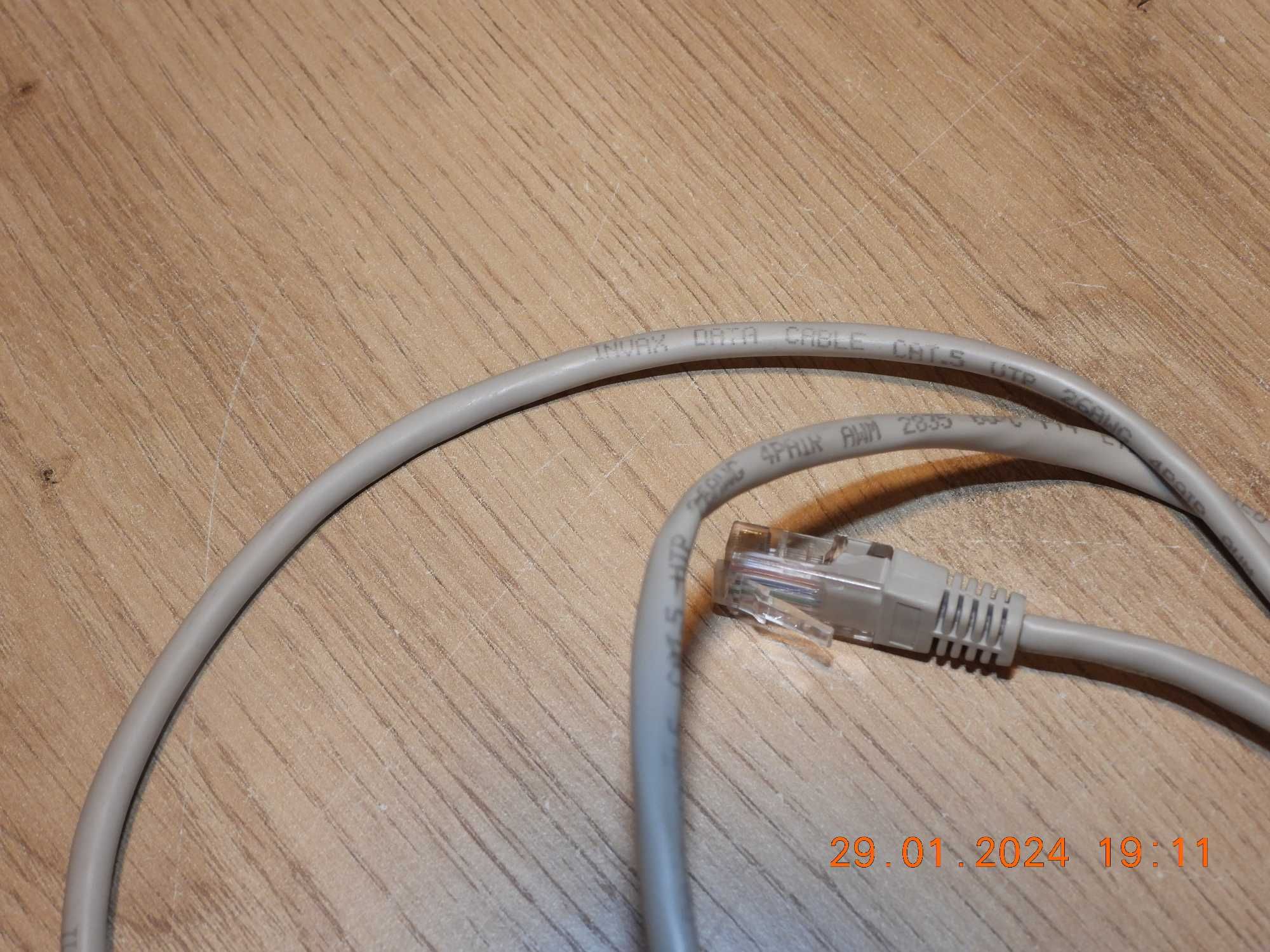 Kabel sieciowy  LAN ETHERNET RJ45 - 100cm