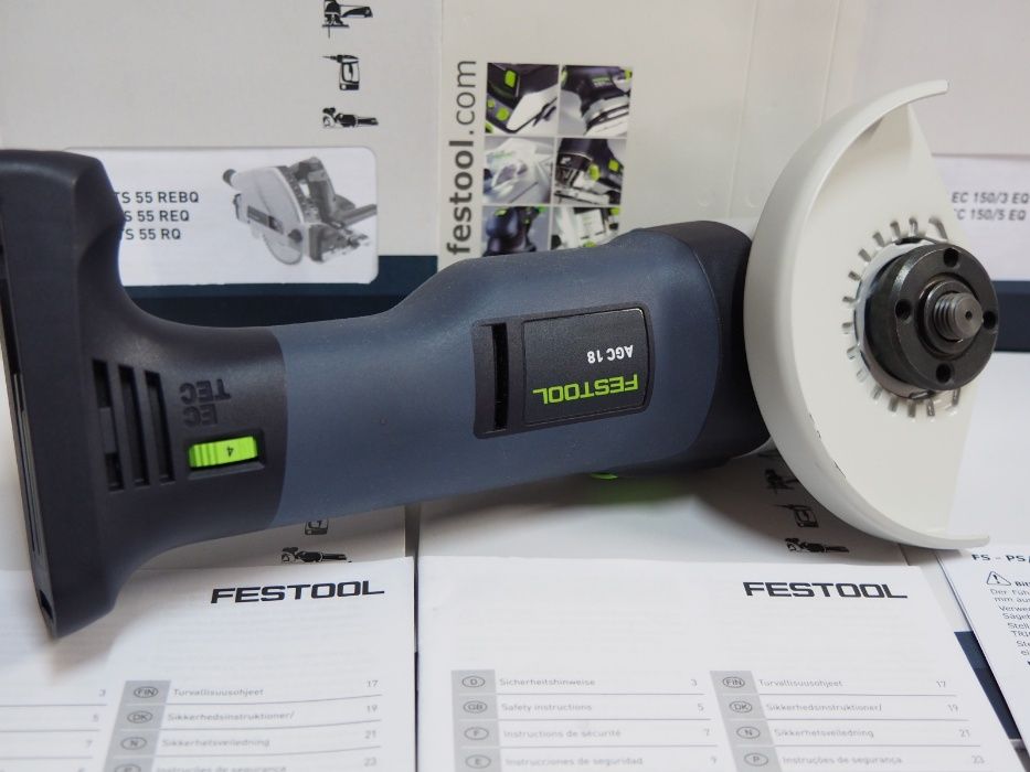 FESTOOL AGC 18 szlifierka kątowa 18v polerka Regulacja Obrotów