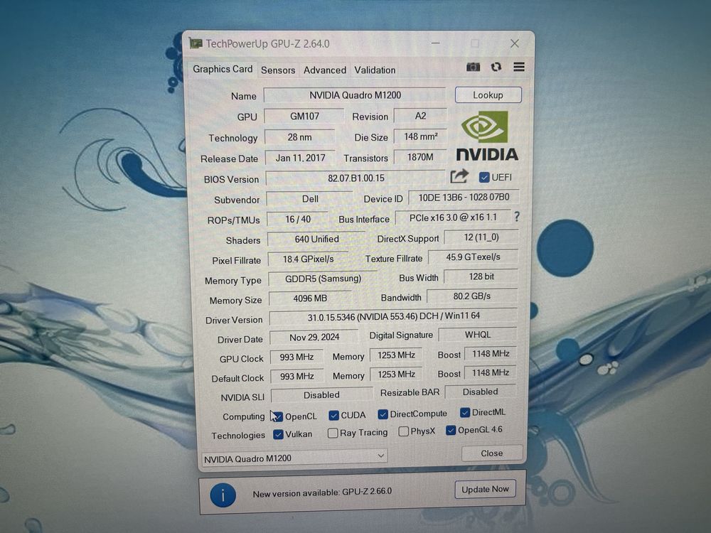Ноутбук  Dell Precision 7520 i7-6820HQ/16Gb/SSD 256Gb/M1200.Гарантия