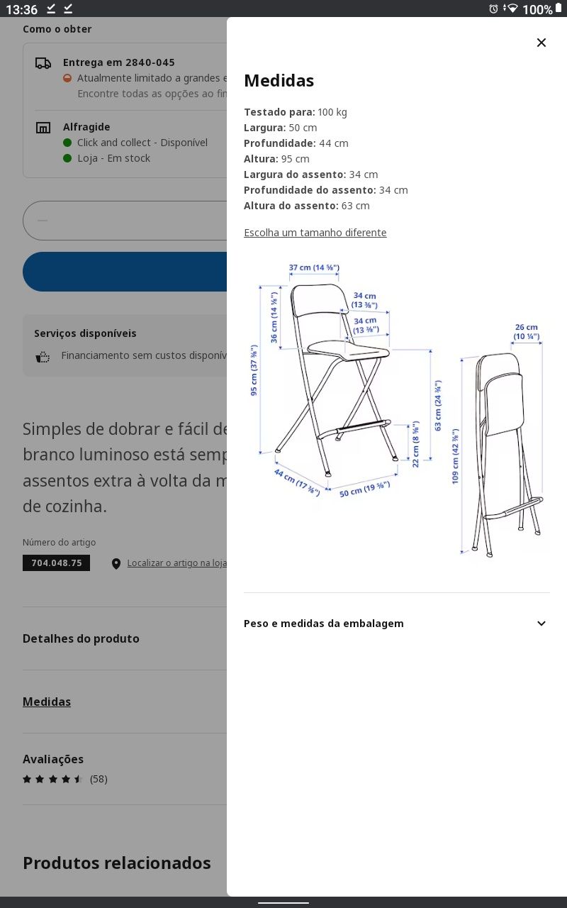 Mesa alta e respetivas cadeiras (2) para recuperação