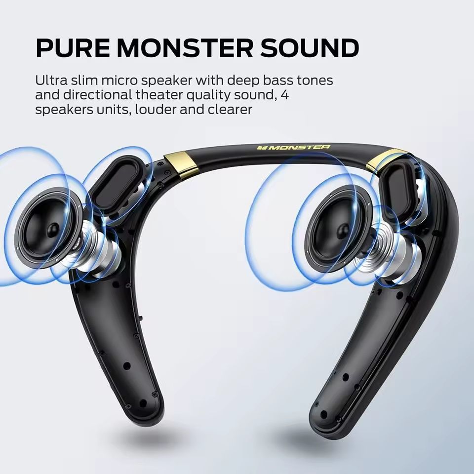 Bluetooth кінотеатр на шиї оригн Monster boomerang neck band 3d sound