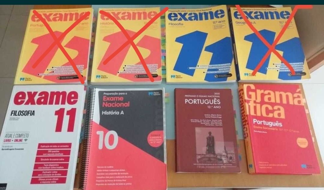 Livros de preparação para o exame e apoio ao estudo