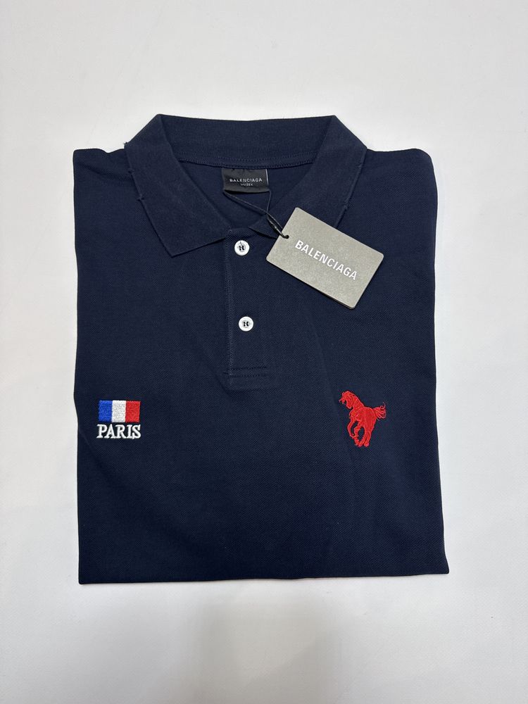 Футболка Поло Balenciaga Paris Polo M L ERD Oversized