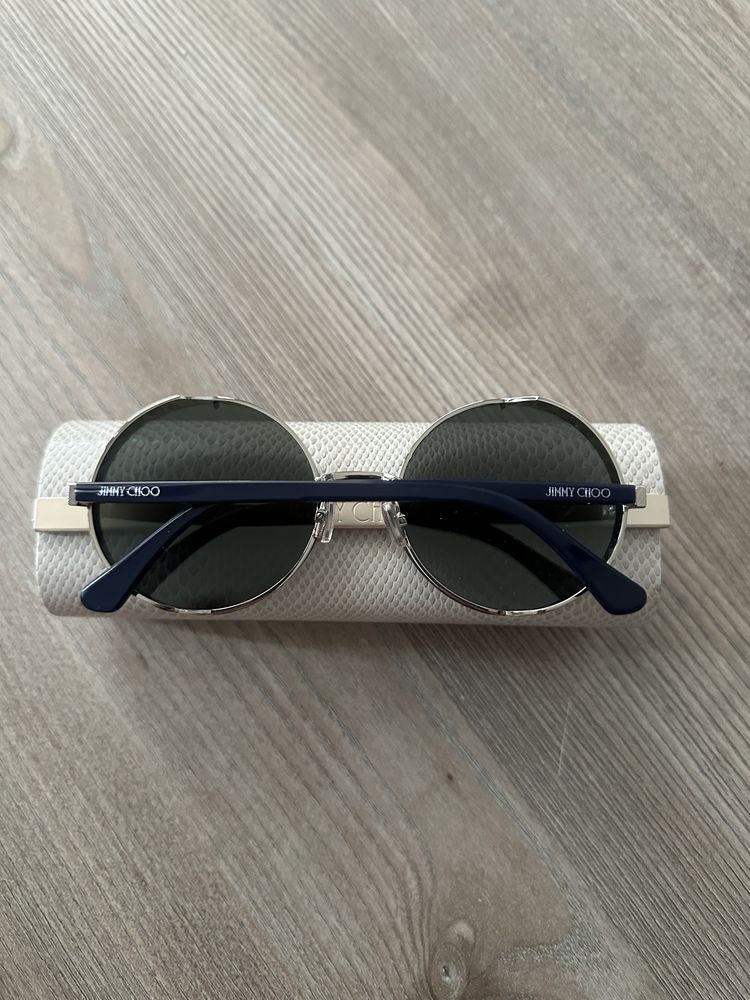 Okulary JIMMY CHOO Lilo/S nowe etui srebrne lustra