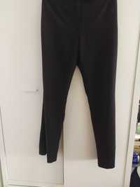 Wełniane cienkie spodnie czarne flare 38 M Marks&Spencer