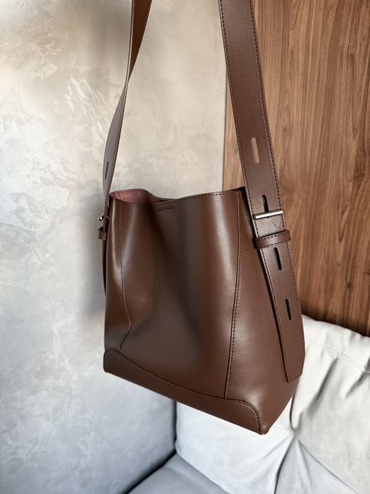 Розкішна шкіряна шоколадна сумка-шопер