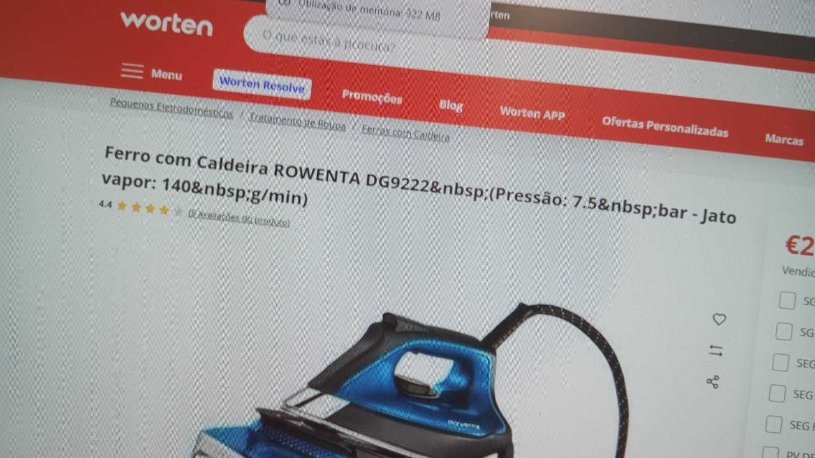 Ferro com caldeira