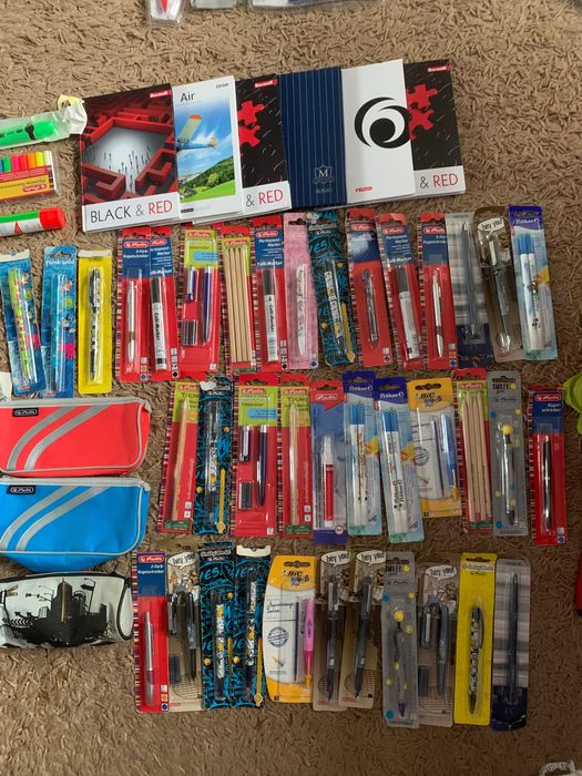 HERLITZ mega zestaw artykuły szkolne pióra piorniki 50sztuk -2 zł szt