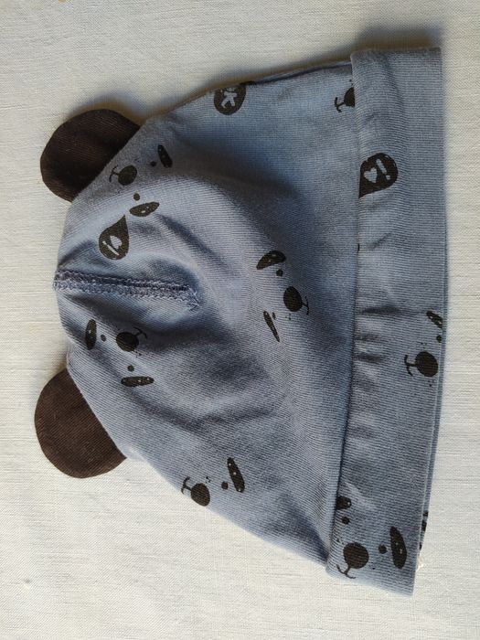 Conjunto body + gorro cãezinhos 0-3 meses