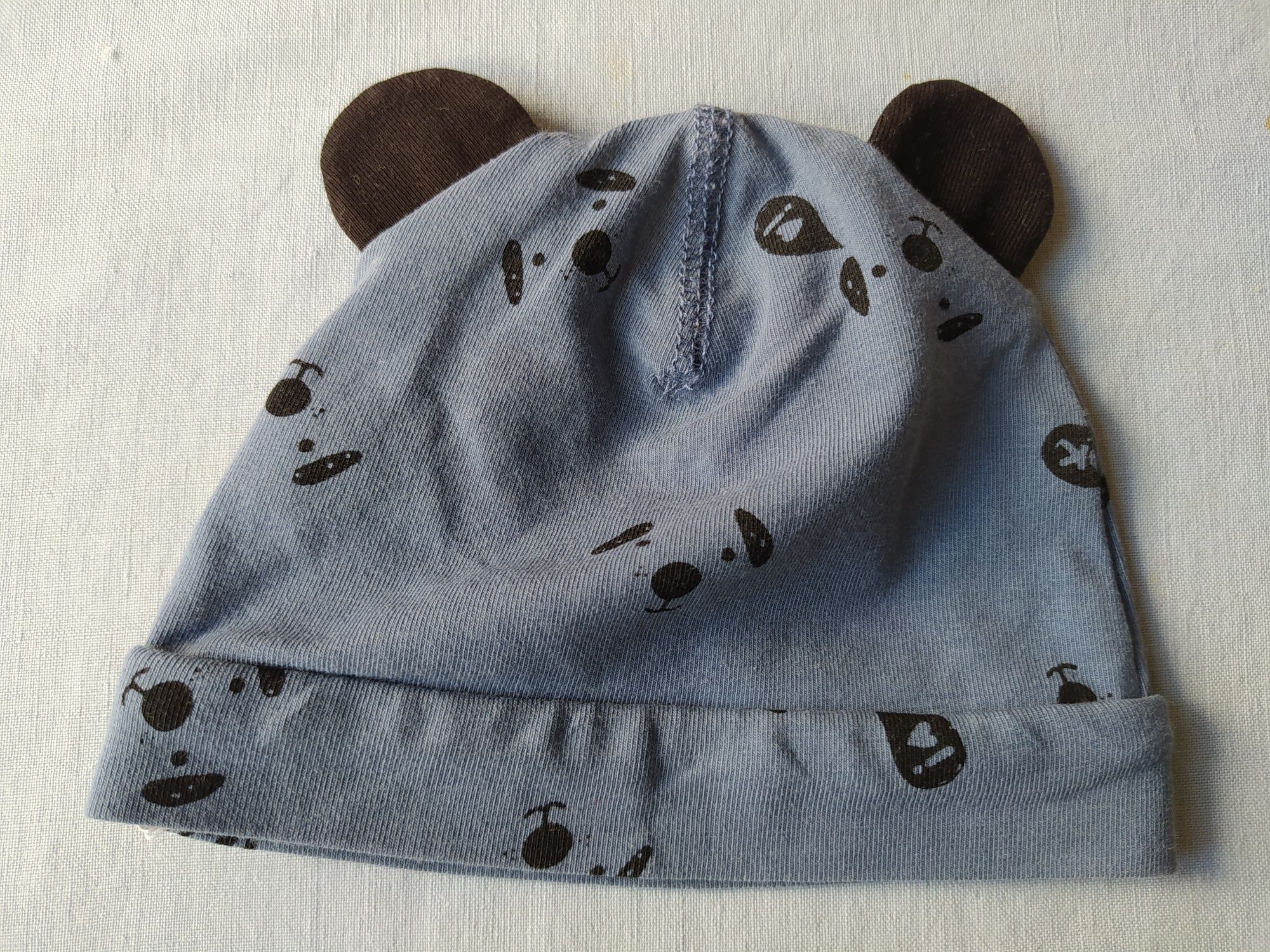 Conjunto body + gorro cãezinhos 0-3 meses