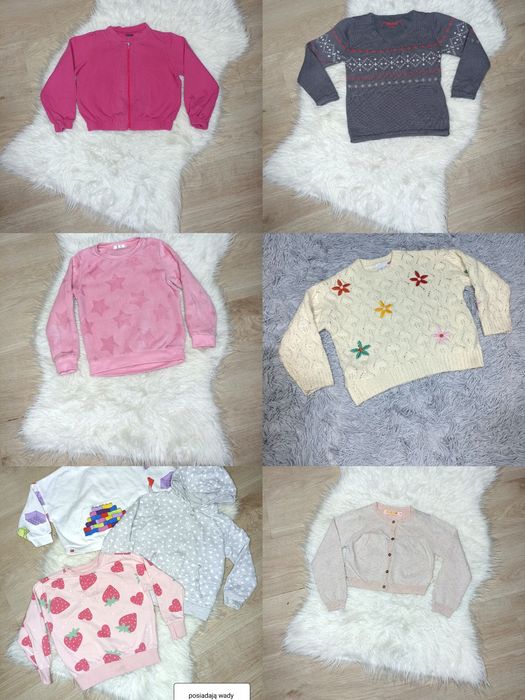 Bluzy i sweterki rozmiar 110/116 - 8 sztuk