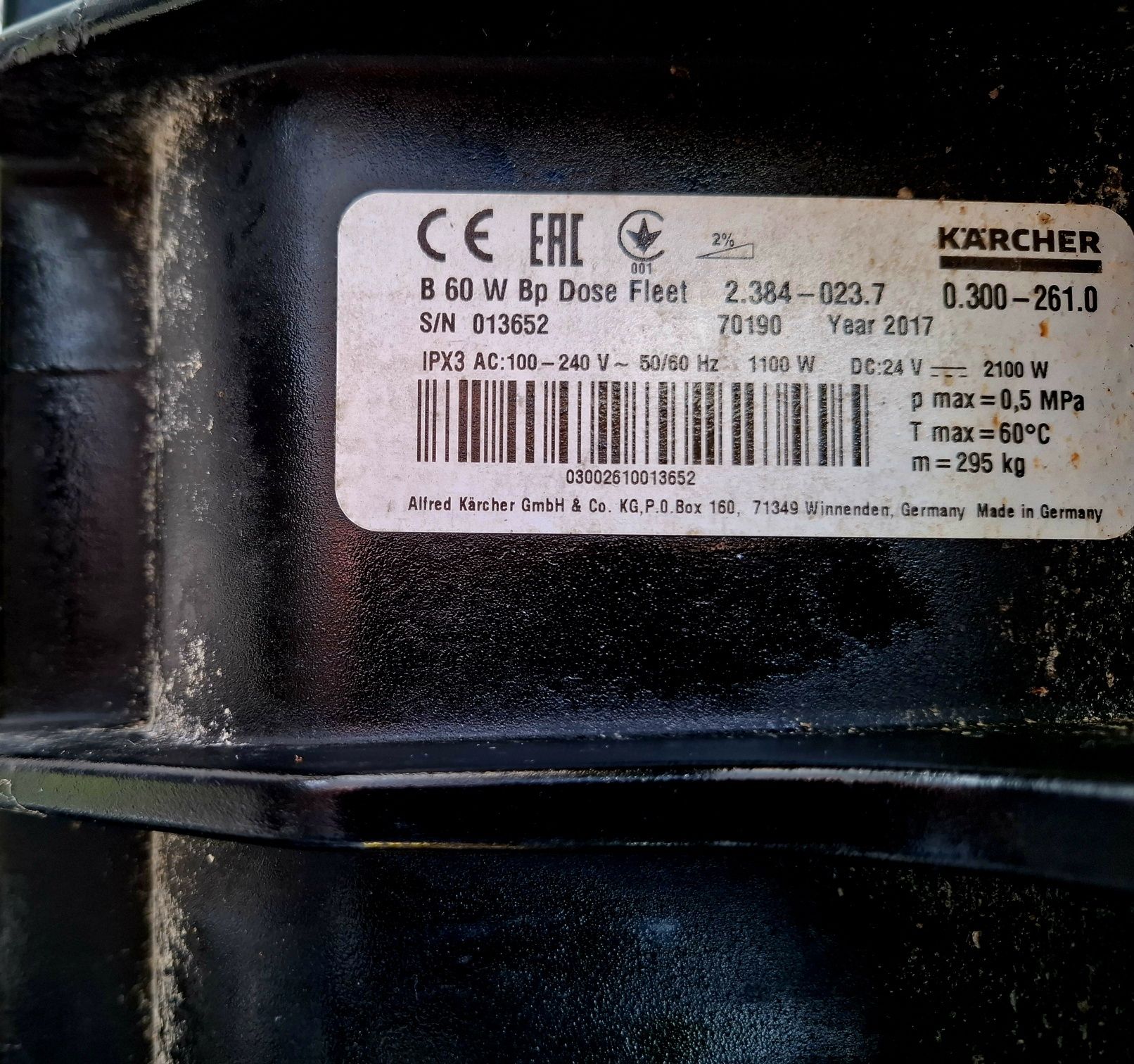 Szorowarka karcher B  60 w Bp z trakcją  z 2017r  386 h pracy Radom