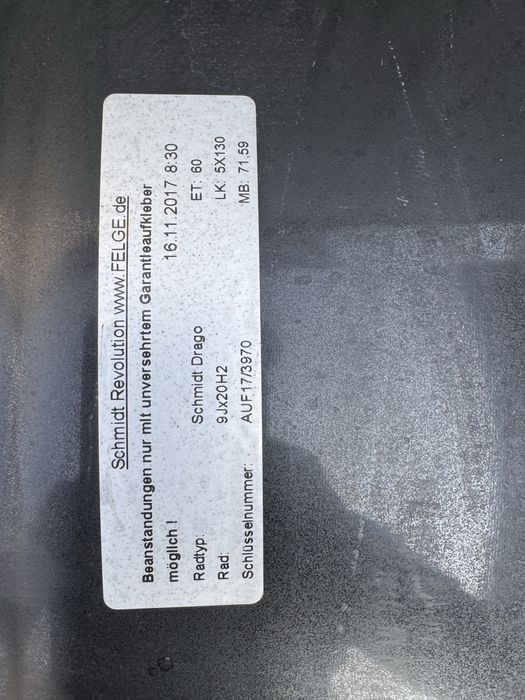 Диски 5/130r20 porche panamera audi vw різно широкі