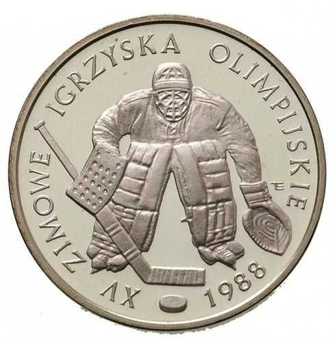 Moneta kolekcjonerska - 500 zł (1987)  - Calgary 1988
