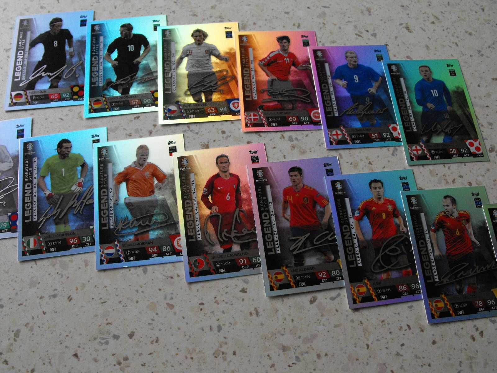 topps Match Attax EURO 2024, karty z kategorii LEGEND LSS, NOWE !!!