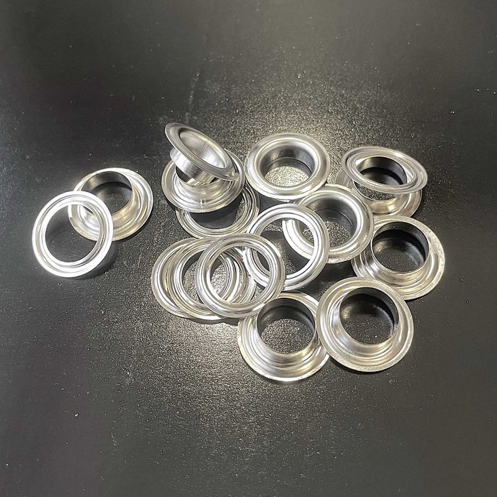 Люверси нікельовані 10мм-02мм товщина метала 500шт уп