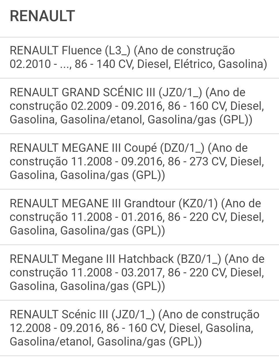 Caixa de direção Renault Scenic 3, Megane 3, Fluence .