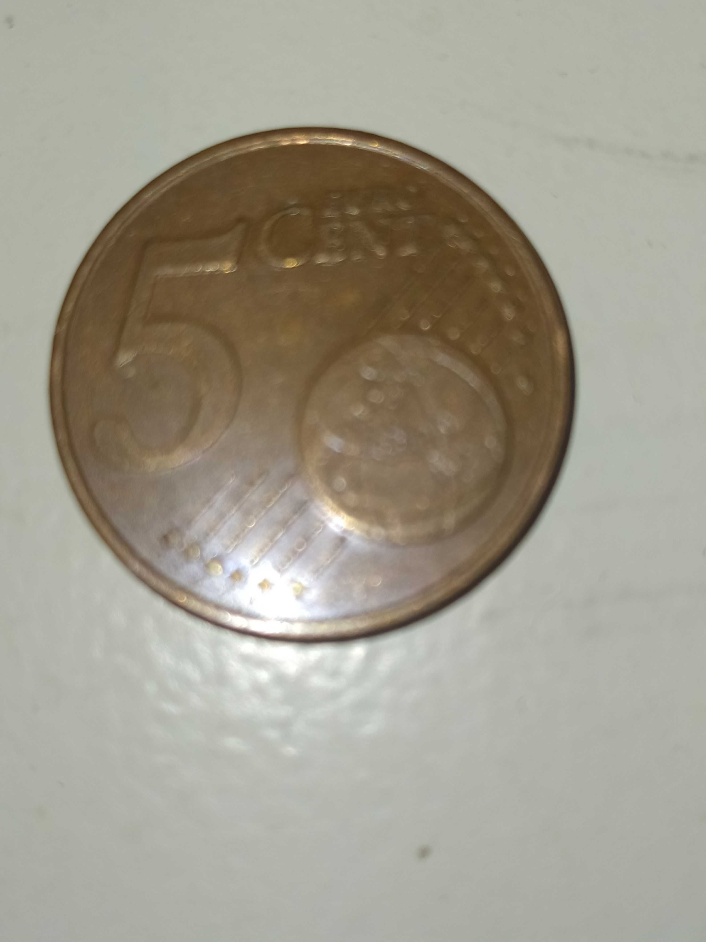 Moedas de 1 e de 5 cêntimos de 1999  França