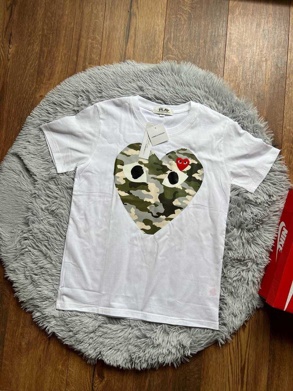 Comme Des Garcons CDG Play Koszulka White Biała