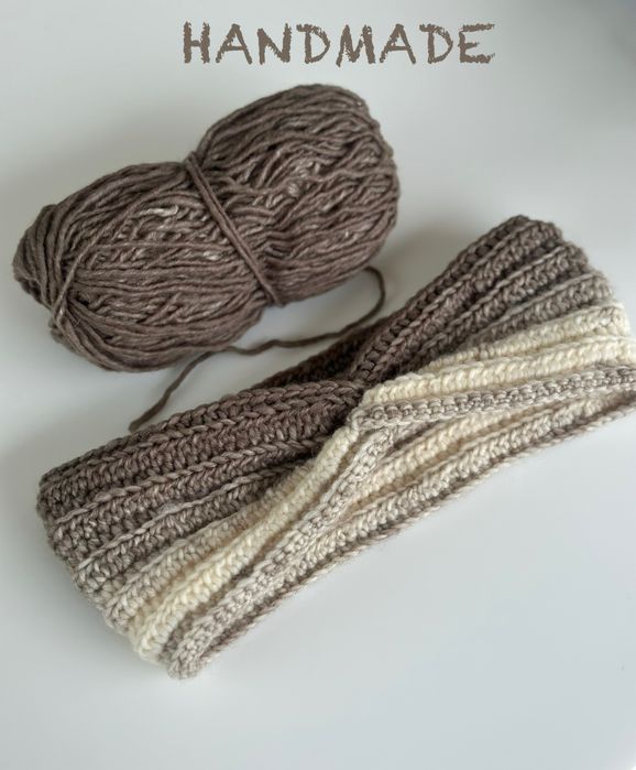 Opaska na glowe ombre handmade