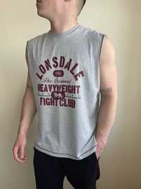 Сіра майка Lonsdale Fight Club, оригінал, вінтаж, Лонсдейл, футболка