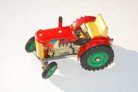 Stara zabawka traktor Zetor blaszany antyk zabytek