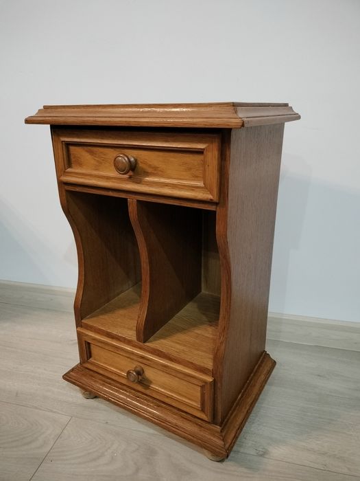 Szafka nocna x2 komódka komoda dębowa organizer