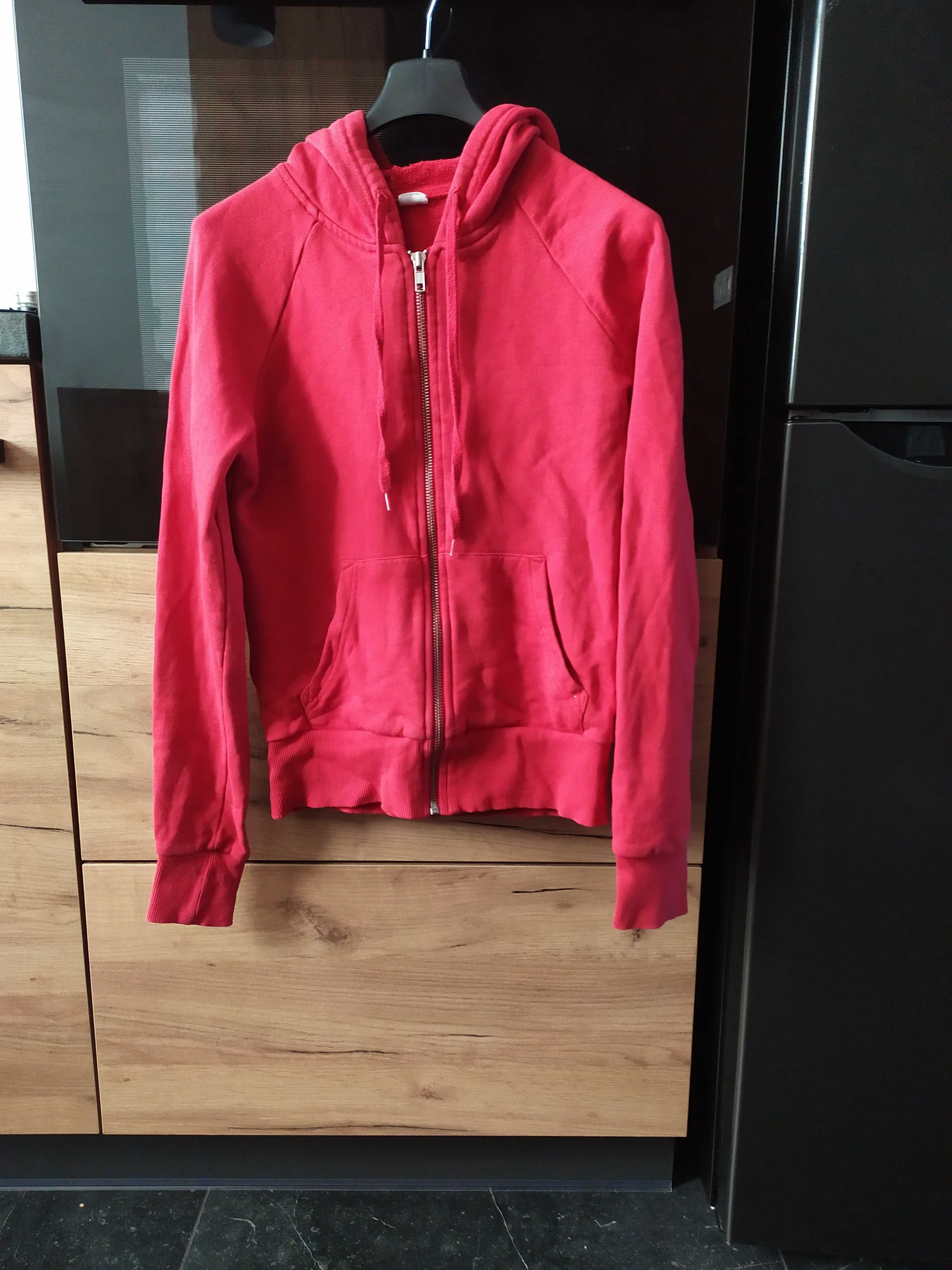 Czerwona bluza z kapturem H&M 34