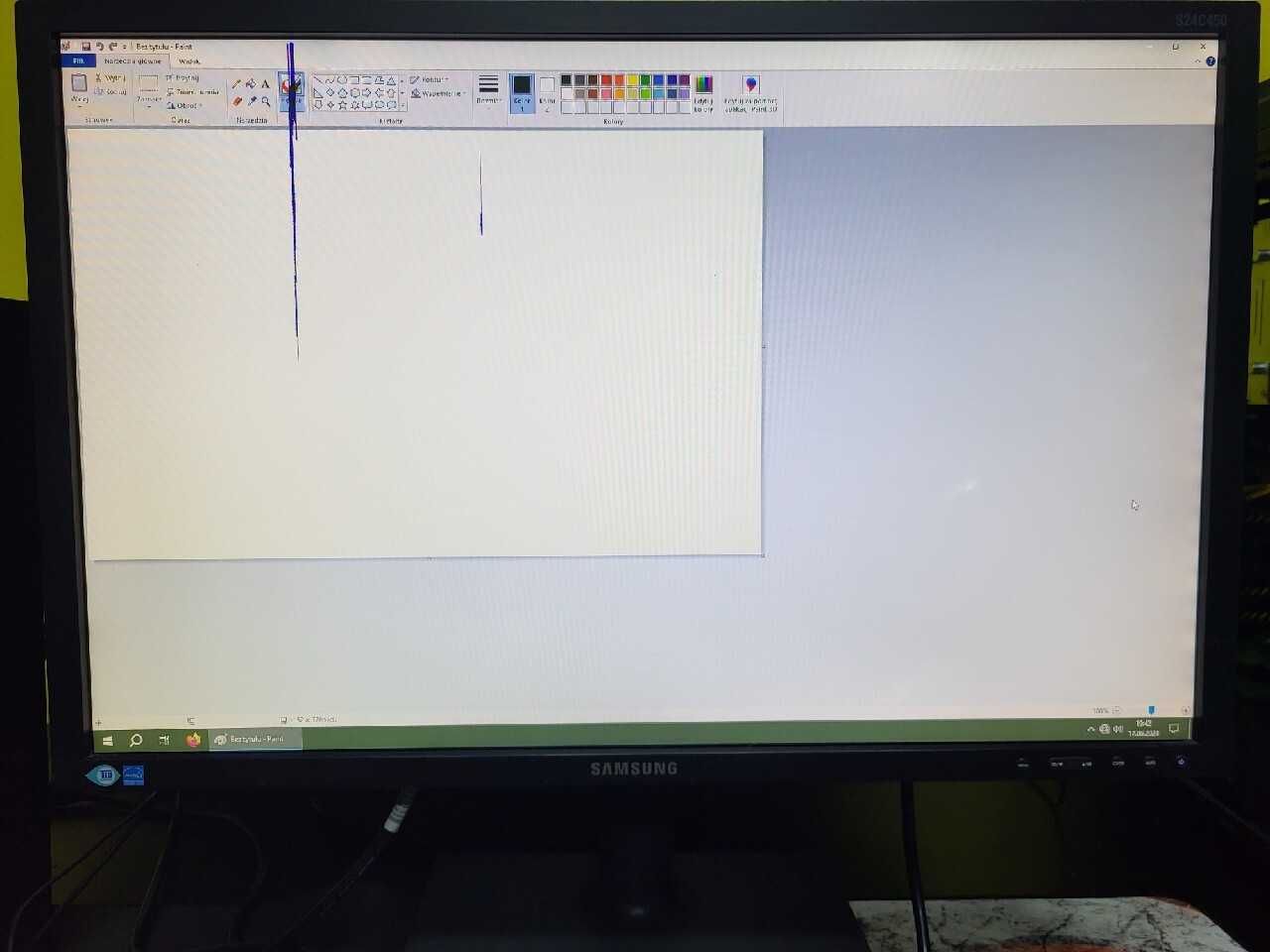 Monitor - Samsung S24C450DW - ruchoma wysokość - uszkodzona matryca