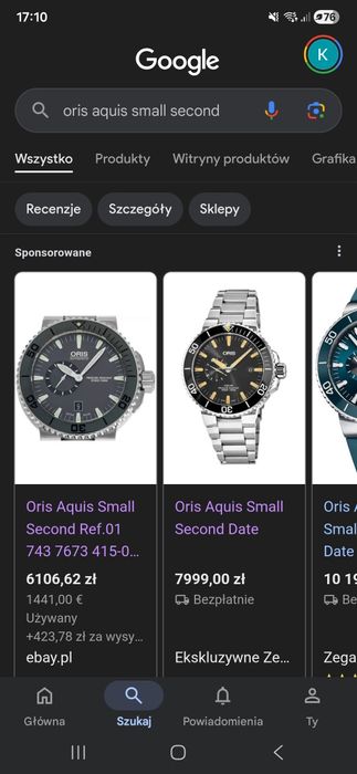 ORIS Aquis Small Second Date