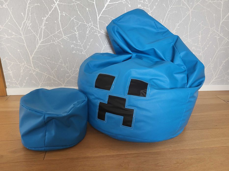 Worek sako puf siedzisko z podnóżkiem Minecraft