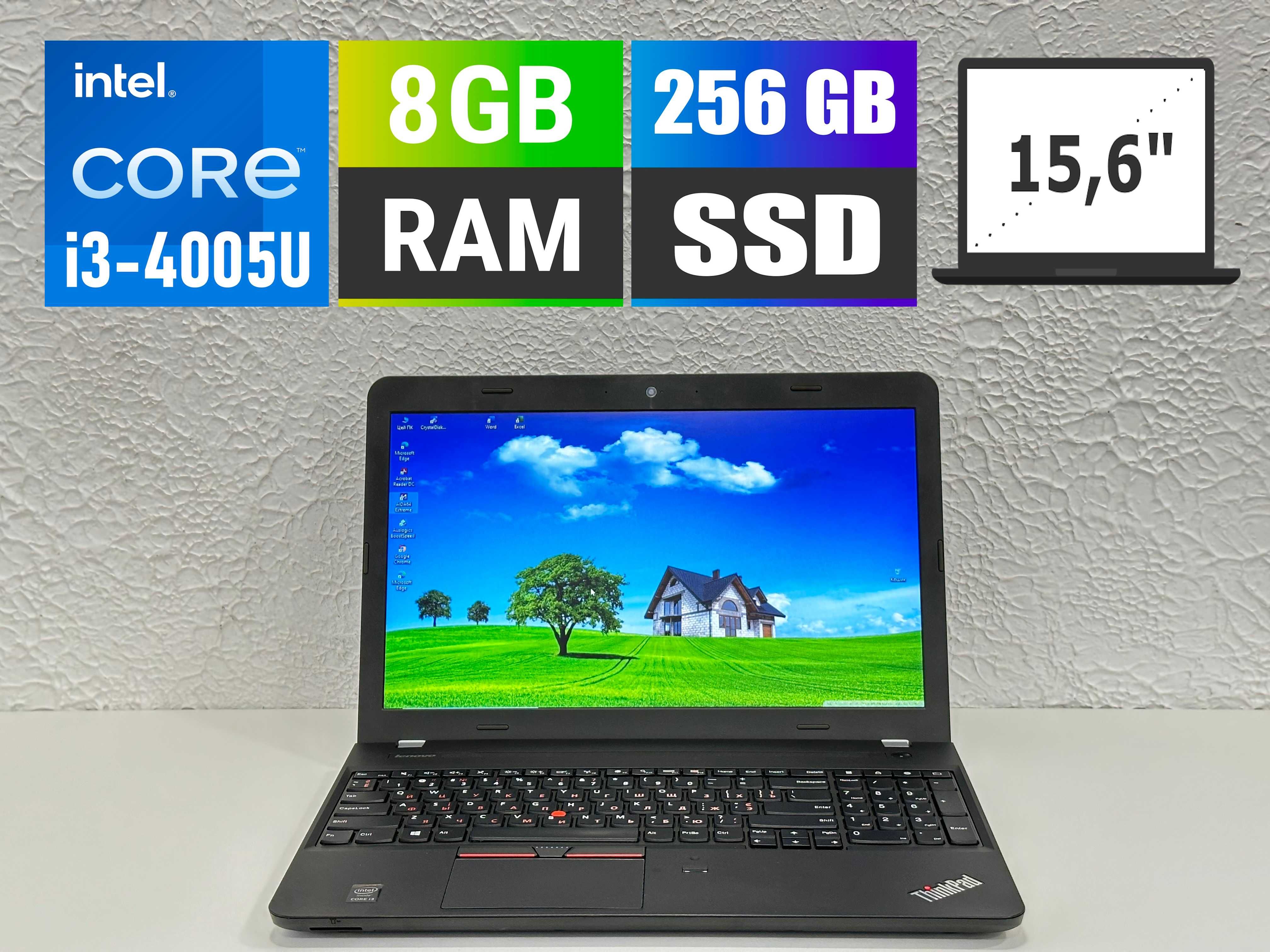 Ноутбук Lenovo ThinkPad E550 15.6" HD\i3-4005U\8gb\256gb SSD нова АКБ!