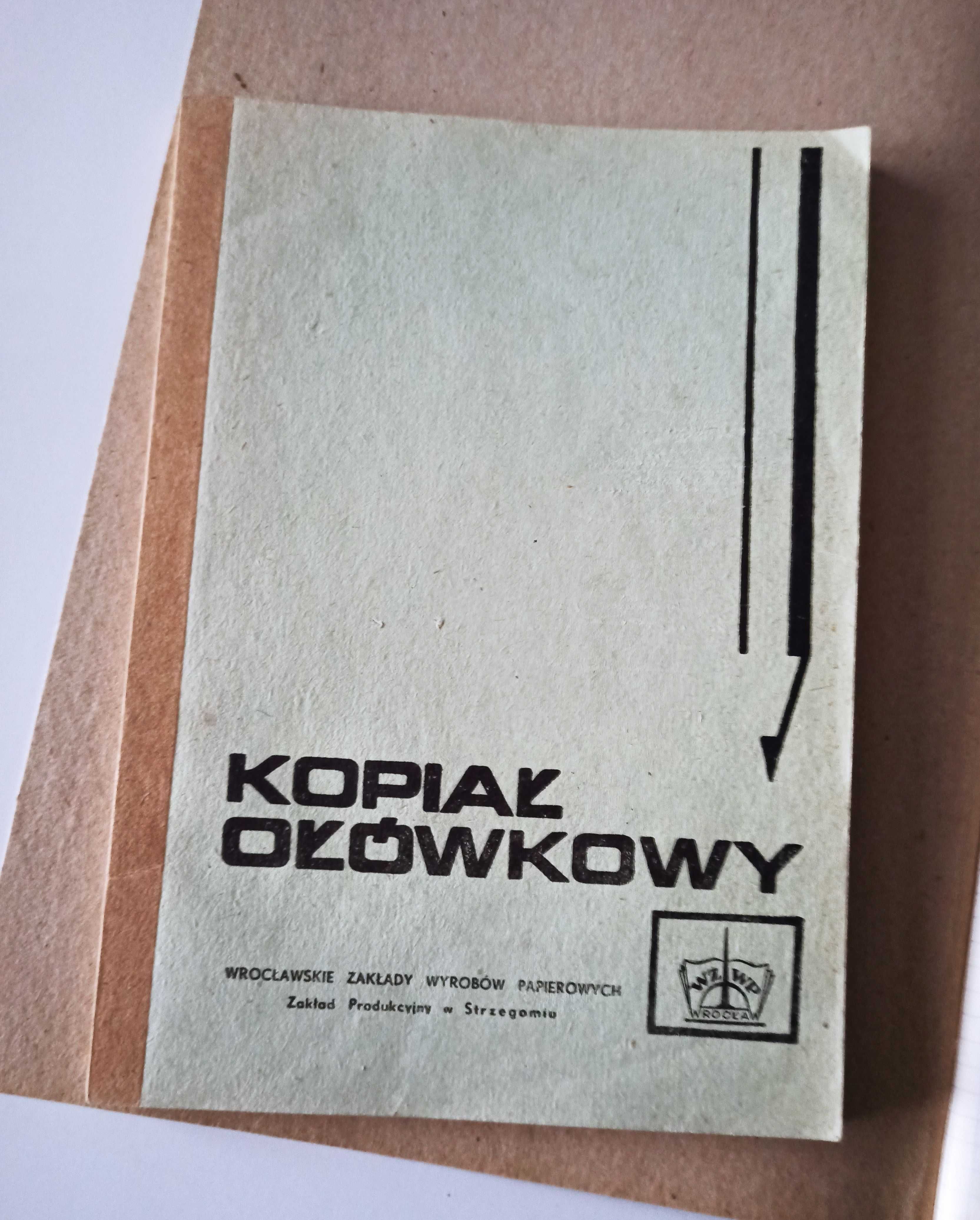 zestaw biurowy PRL teczka na dokumenty notatnik akademicki zeszyt x2