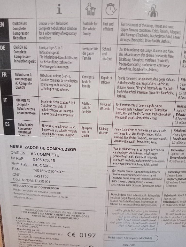 Nebulizador compressor novo