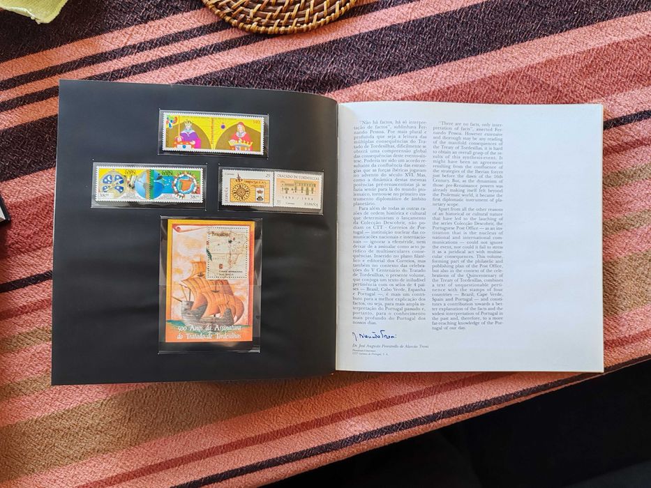 Livro de selos O Tratado de Tordesilhas