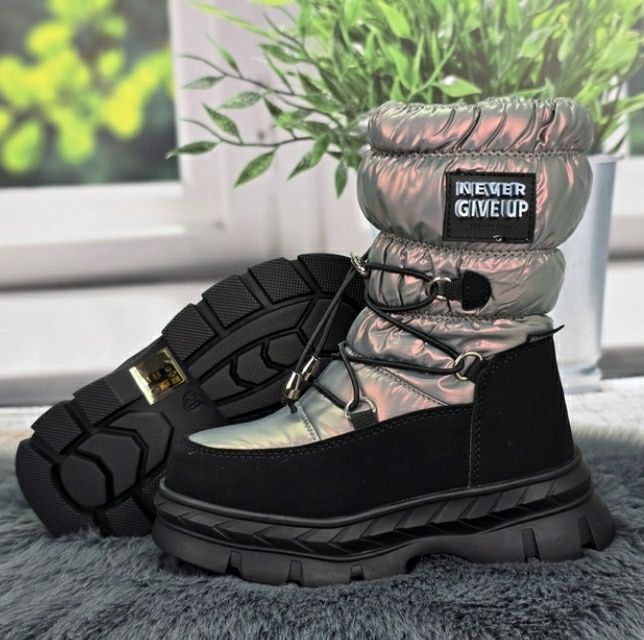 Акція Ботінки зимові на дівчинку, дутики 28, 29, 30, 31, 32, 33, 34,35