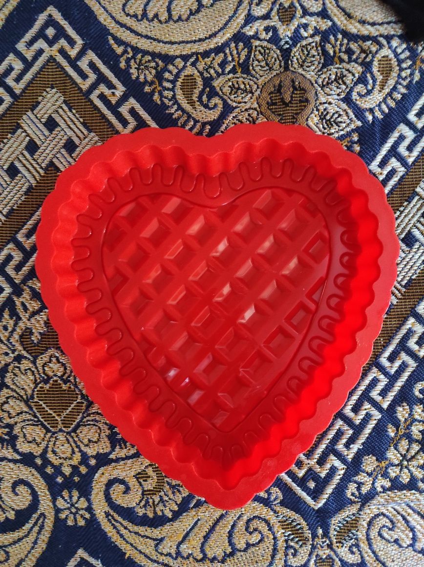 силиконовая форма для выпечки, поделок, подарка в форме сердца