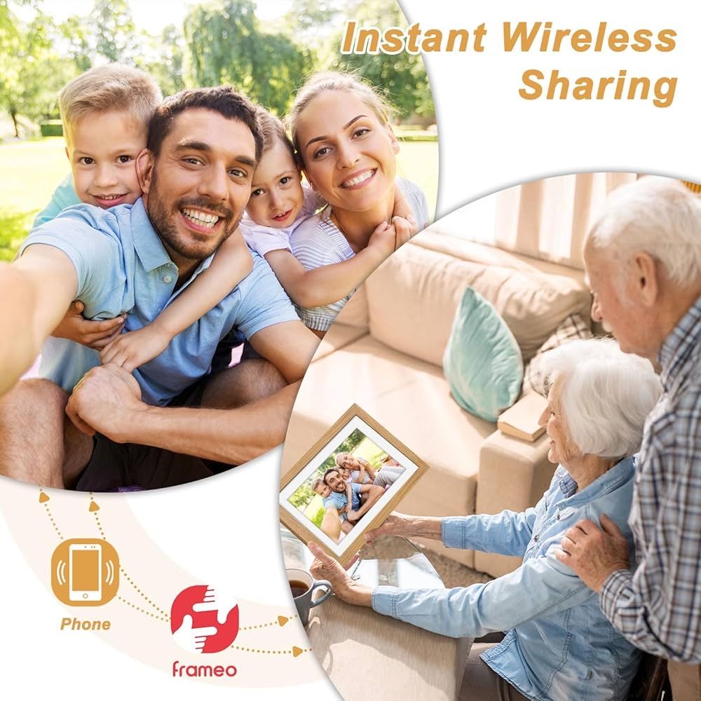 Цифрова фоторамка з дубовим деревом та Wi-Fi