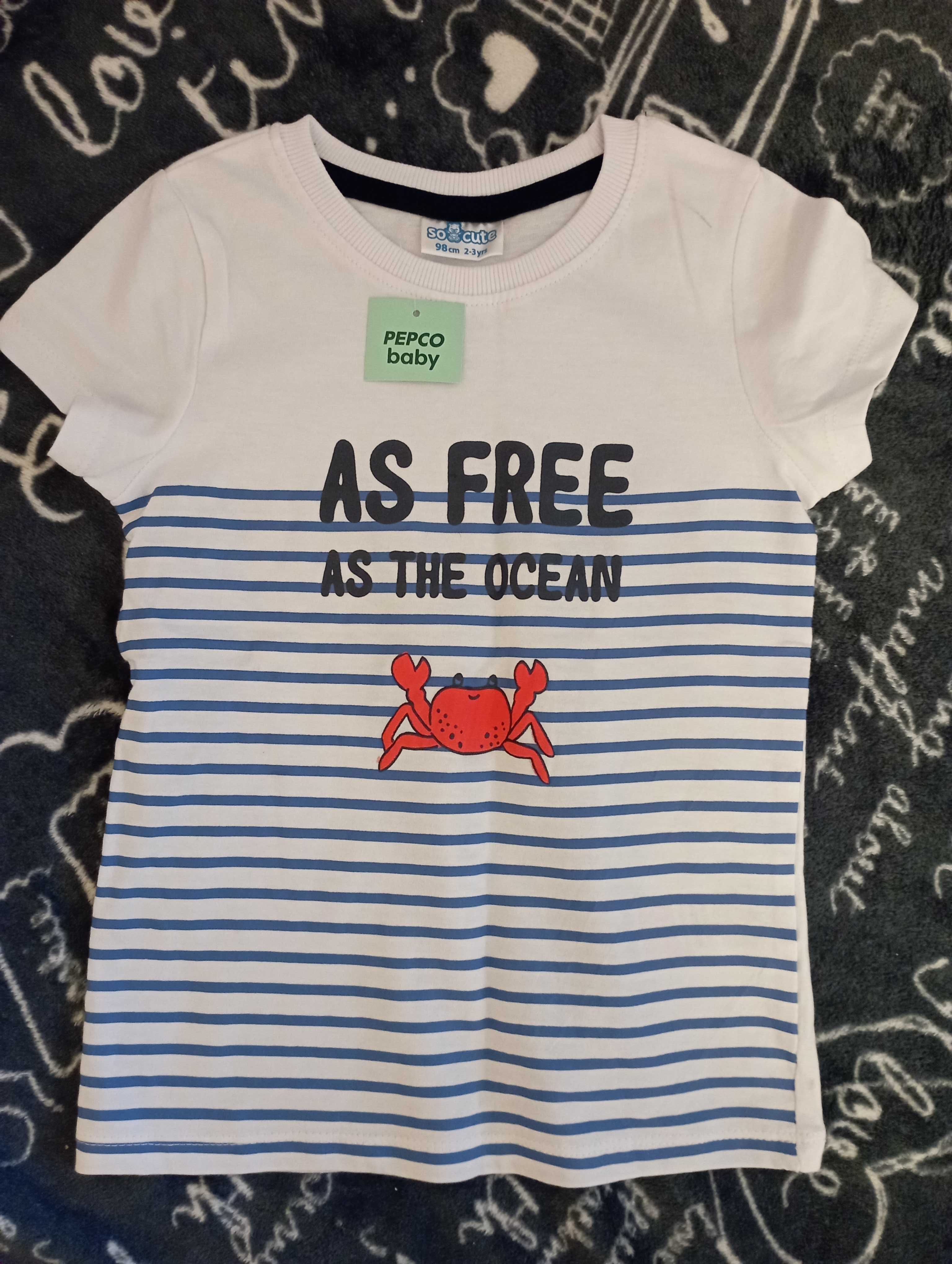 Nowa koszulka, t-shirt chłopięcy 98