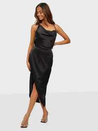 Сукня чорна міді з атласу missguided M\L